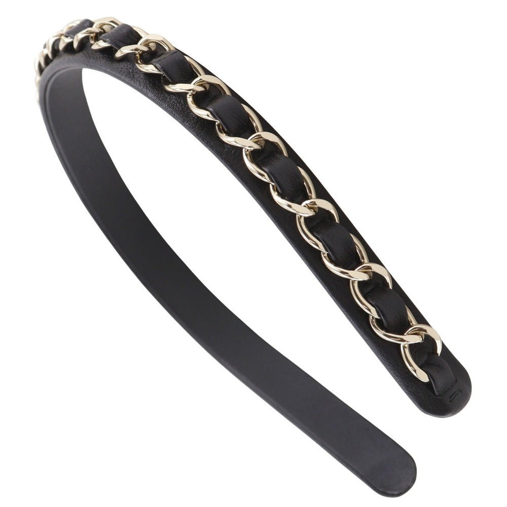 Chanel Coco Mark Chain Lambskin Headband