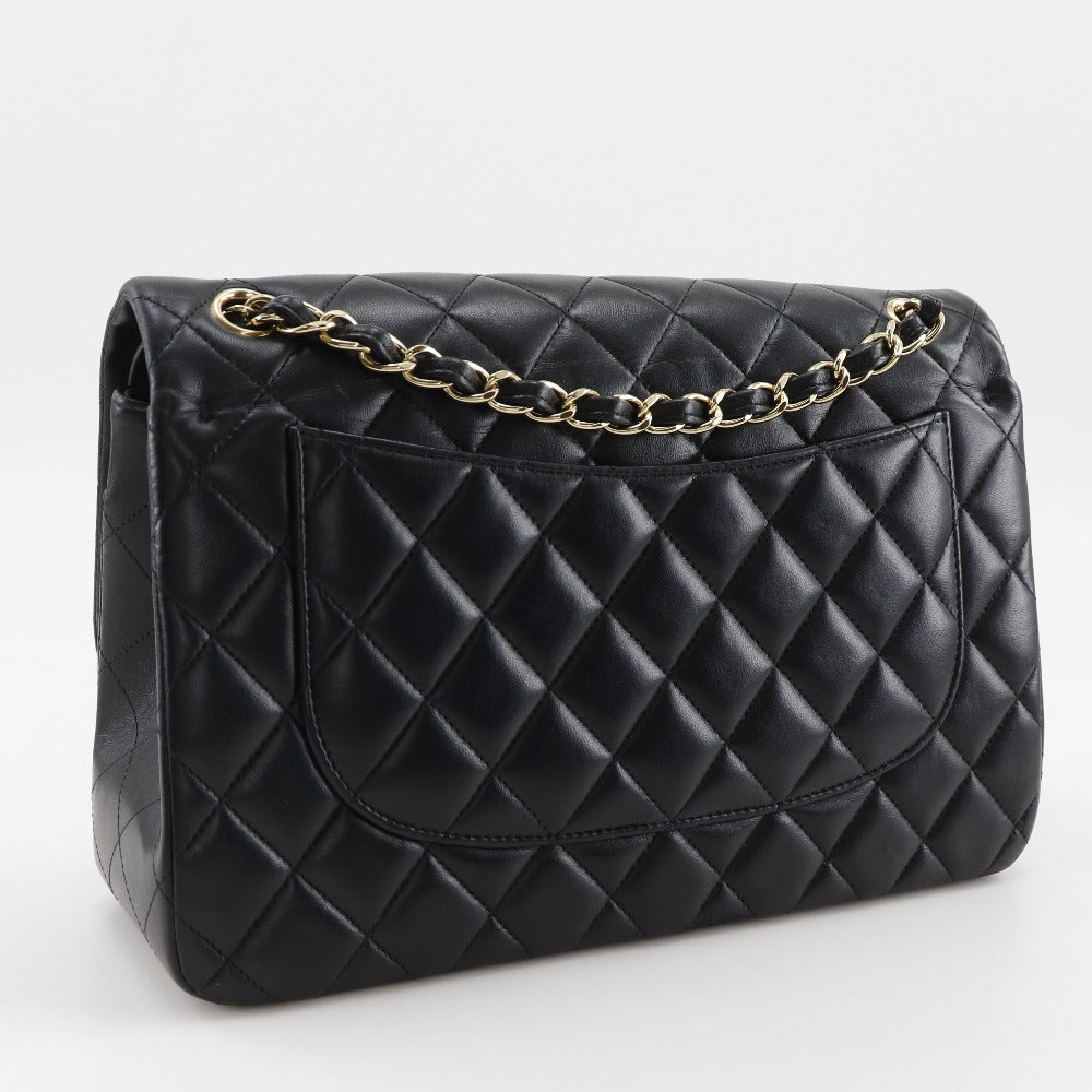 CHANEL Shoulder Bag A58600 lambskin black Classic Large Deca Trasse 30