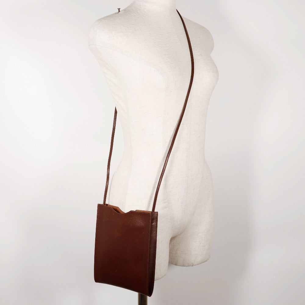 HERMES Shoulder Bag Calfskin Brown Omenitu Women(Unisex)  d