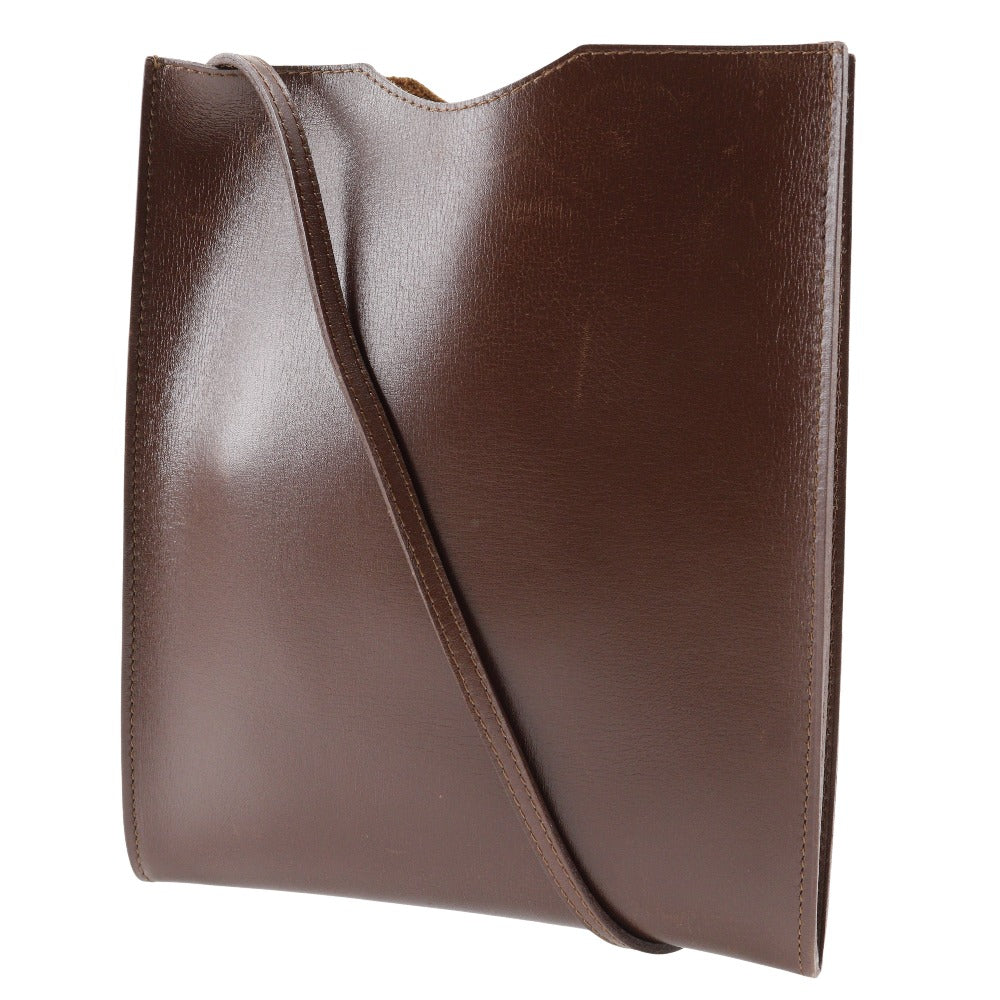 HERMES Shoulder Bag Calfskin Brown Omenitu Women(Unisex)  d