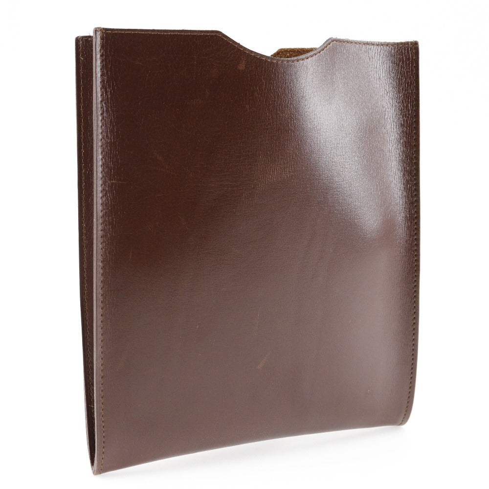 HERMES Shoulder Bag Calfskin Brown Omenitu Women(Unisex)  d