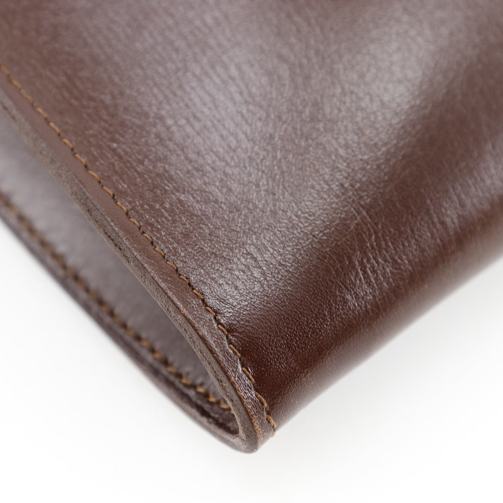 HERMES Shoulder Bag Calfskin Brown Omenitu Women(Unisex)  d