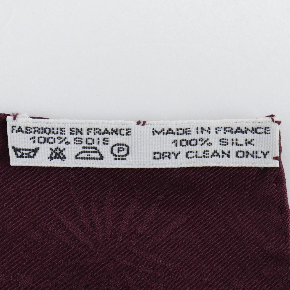 HERMES scarf silk wine-red LUNA PARK am ment park Carre90