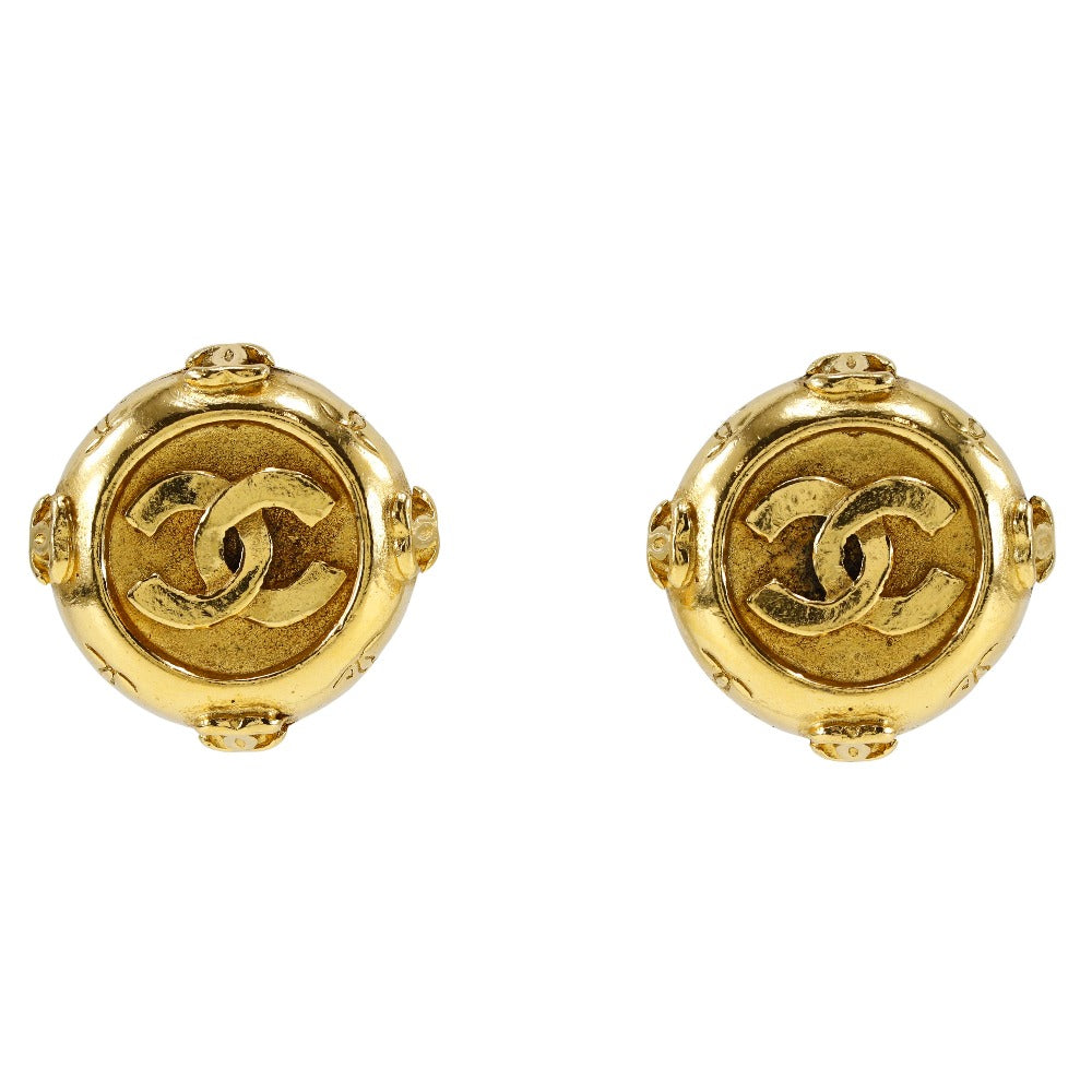 Chanel Coco Mark   Gold Earrings