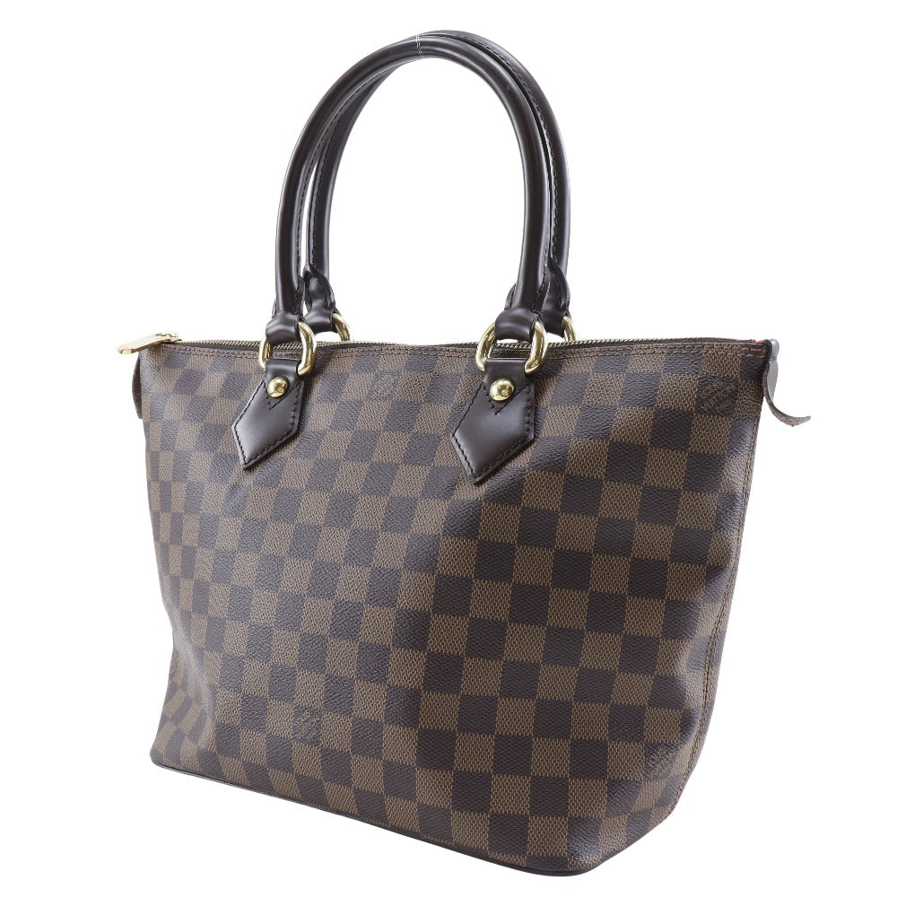 LOUIS VUITTON Tote Bag N51183 Damier canvas Brown Saleya PM Women