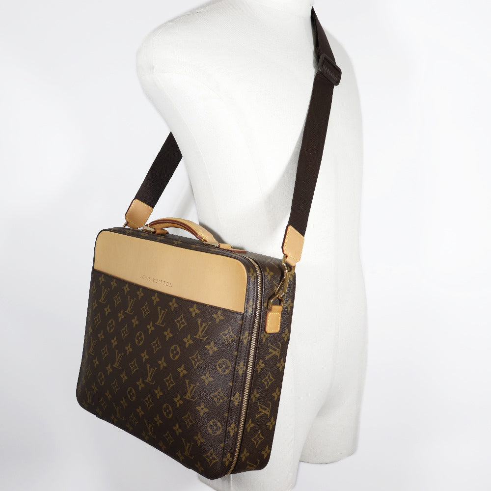 LOUIS VUITTON Business bag Monogram canvas Brown 2WAYShoulder Special order Porto Ordina Tour Savanna mens  d