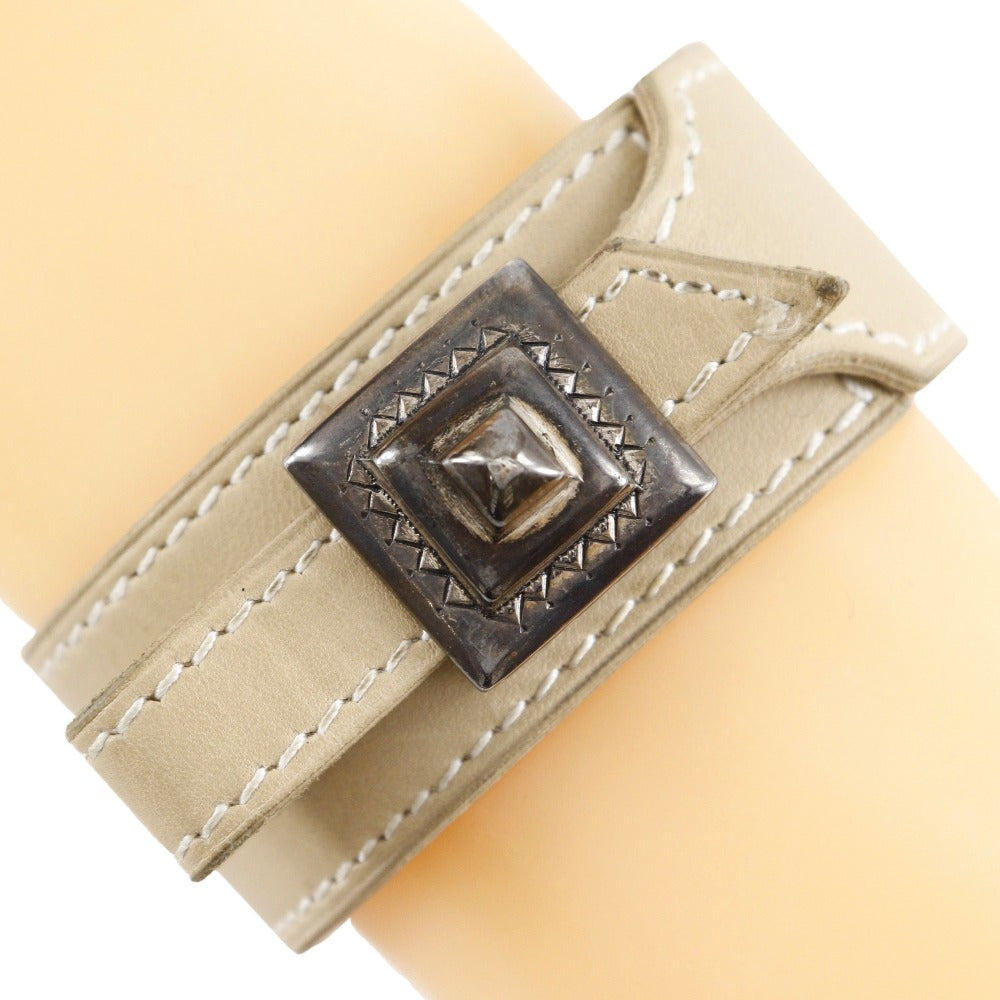 HERMES bracelet Calfskin beige Artemis Tuareg Women  d