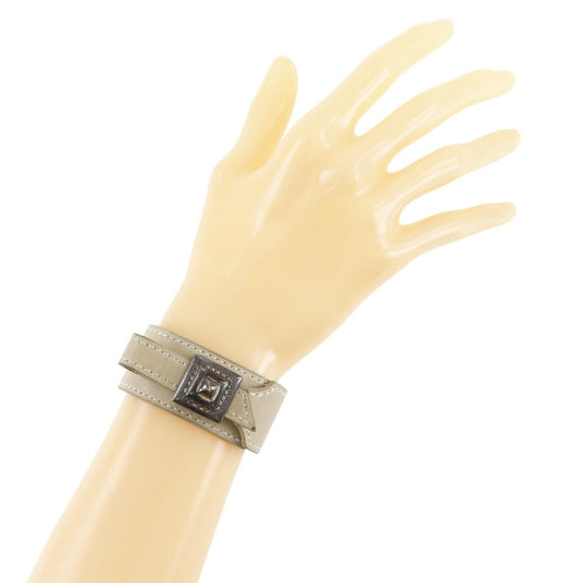 HERMES bracelet Calfskin beige Artemis Tuareg Women  d