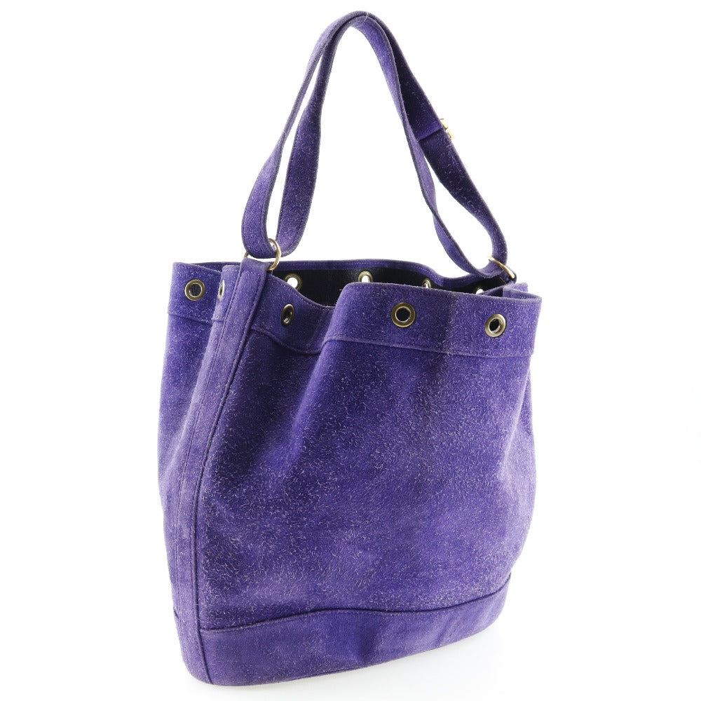 HERMES Shoulder Bag Suede purple Market GM Women  d