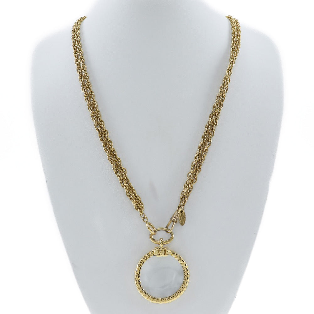 CHANEL Necklace Plated Gold gold   Double chain Loupe Women
