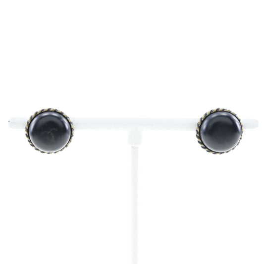 CHANEL Pierce metallic black COCO Mark Women(Unisex)
