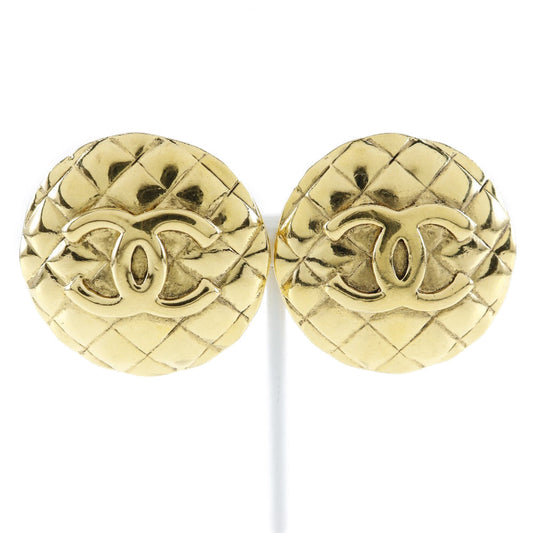 CHANEL Earring Plated Gold gold   Matrasse COCO Mark Women