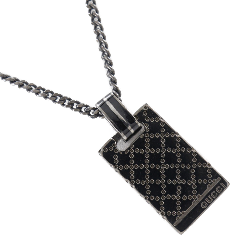 GUCCI Necklace Silver925 black plate Diamantissima unisex(Unisex)