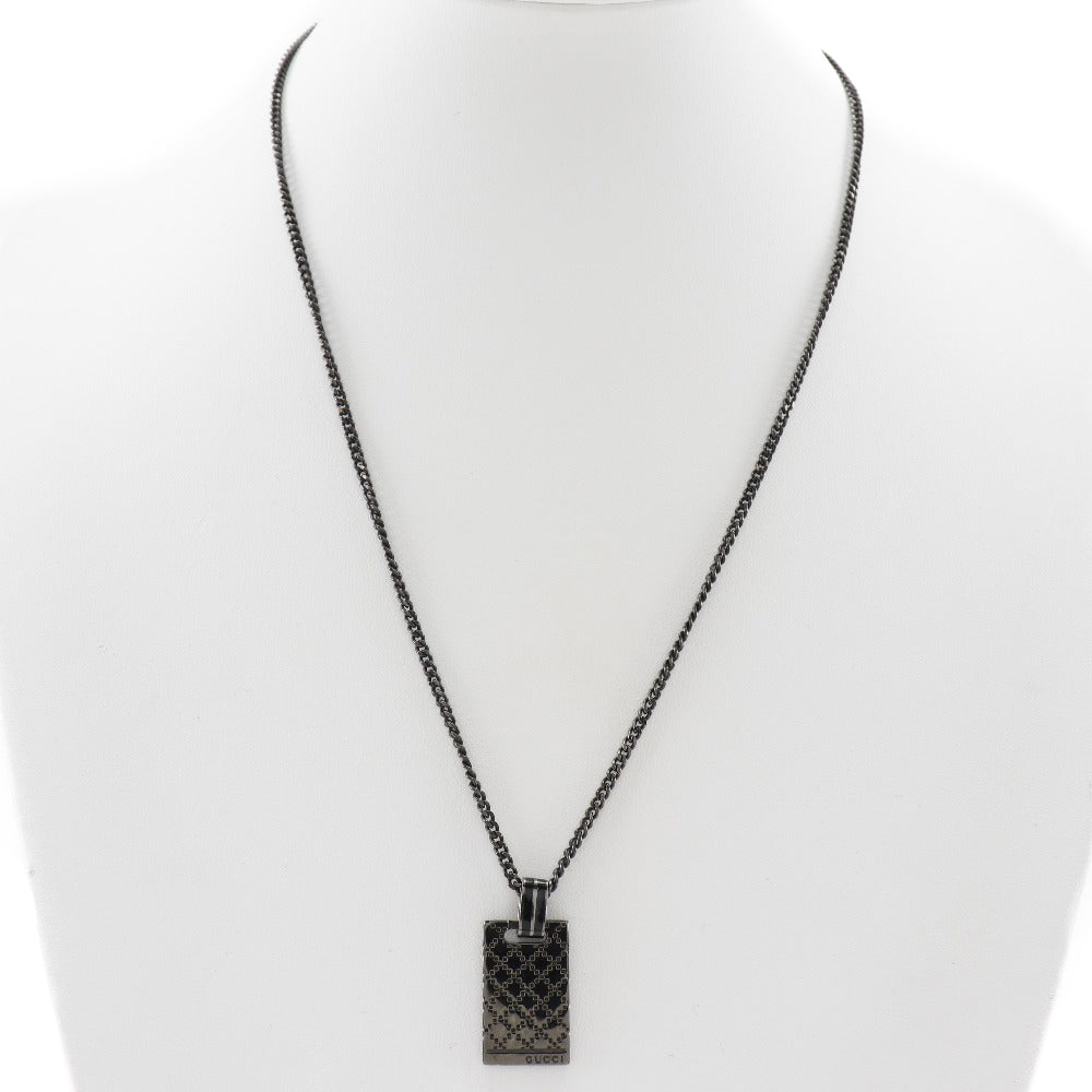 GUCCI Necklace Silver925 black plate Diamantissima unisex(Unisex)