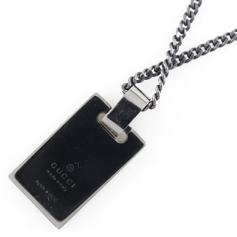 GUCCI Necklace Silver925 black plate Diamantissima unisex(Unisex)