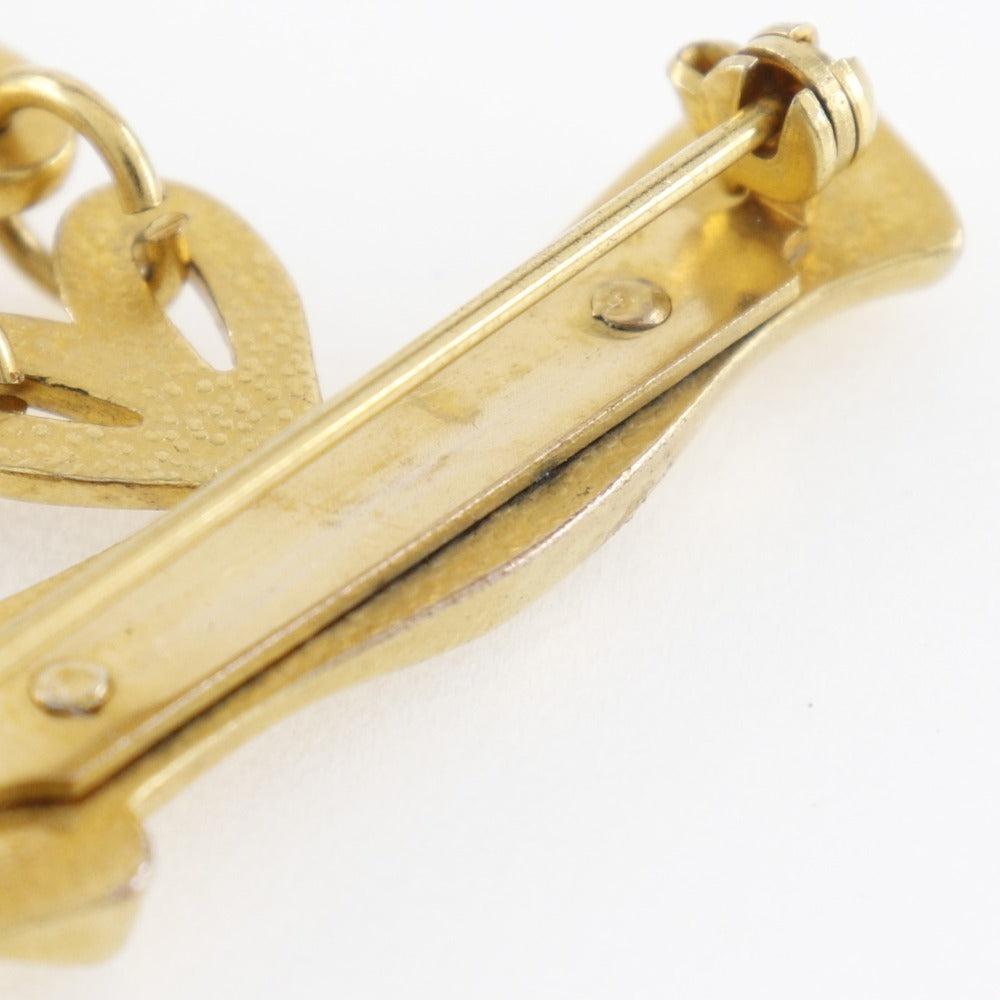 HERMES Brooch Plated Gold gold vintage LES FETES EN HERMES Skate shoes Women  d