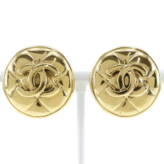 CHANEL Earring Plated Gold gold   Matrasse COCO Mark Women
