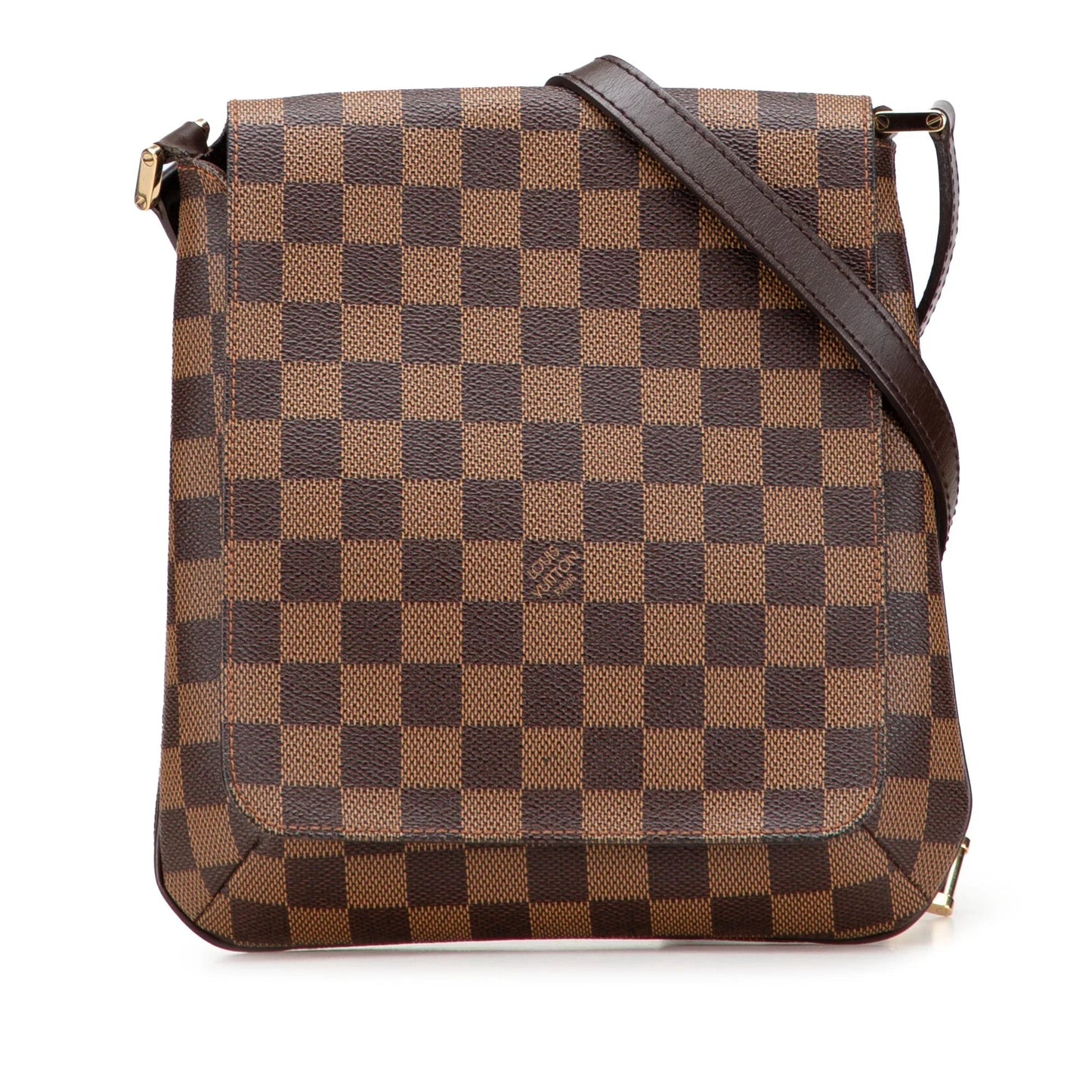 Brown Louis Vuitton Damier Ebene M tte Salsa Long Strap Crossbody Bag