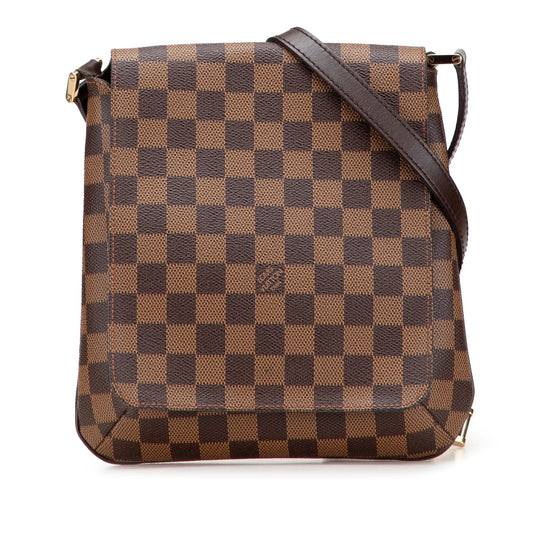 Brown Louis Vuitton Damier Ebene M tte Salsa Long Strap Crossbody Bag