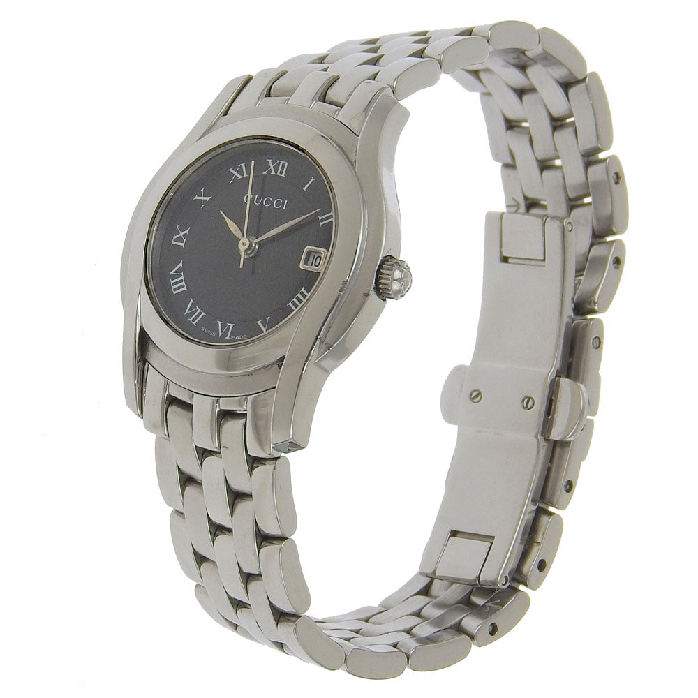 GUCCI Watches Quartz 5500L Stainless Steel Silver black dial Women