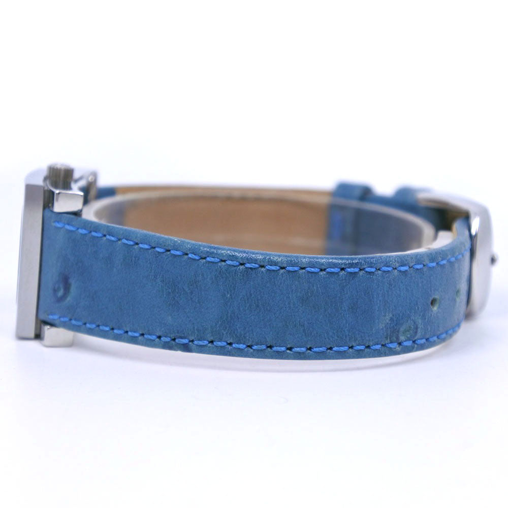 GUCCI Watches Quartz 7900P Stainless Steel , Leather Silver/light blue Silver dial Women  d
