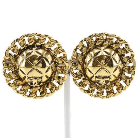 CHANEL Earring Plated Gold gold   Matrasse COCO Mark Women