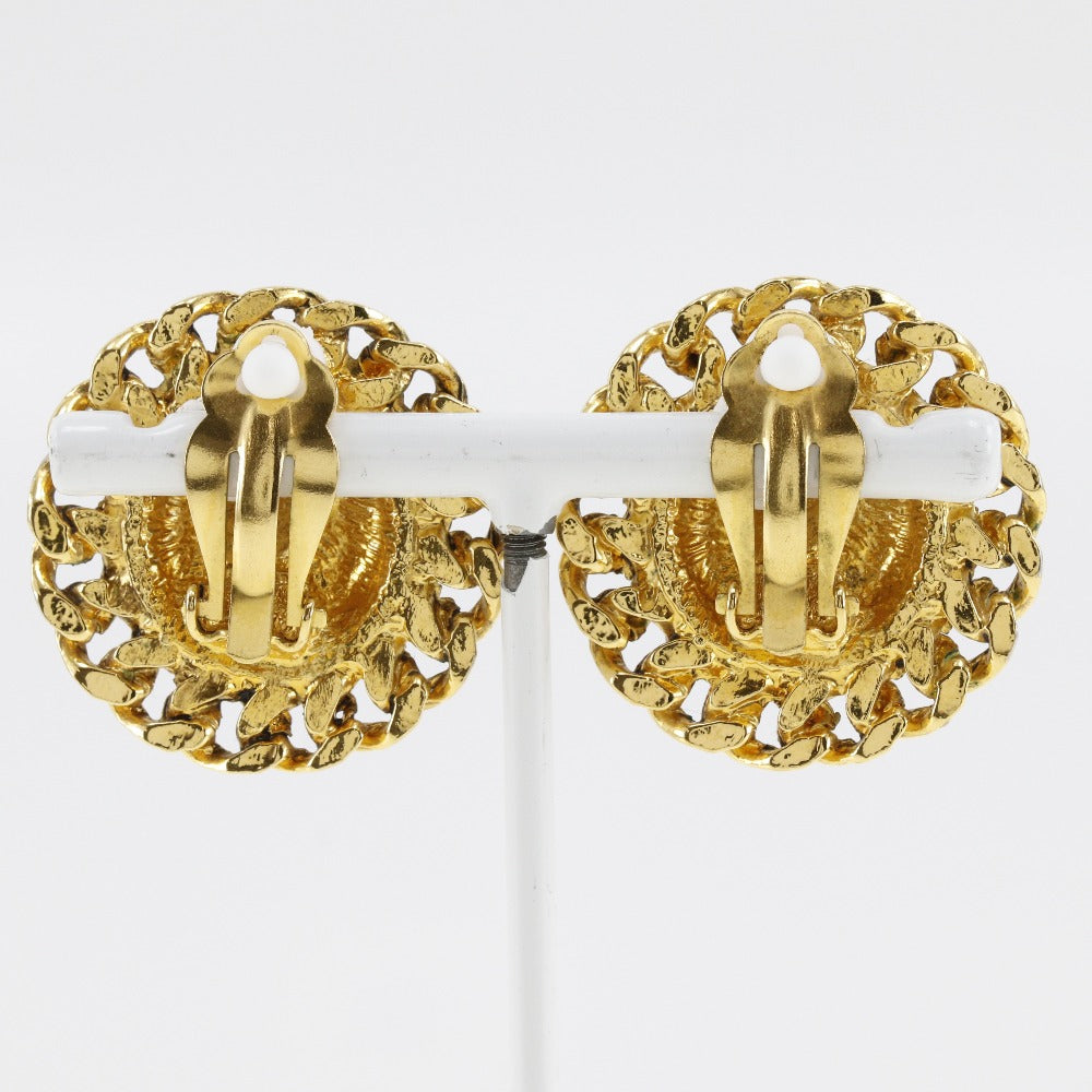 CHANEL Earring Plated Gold gold   Matrasse COCO Mark Women