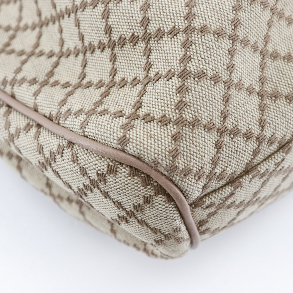 GUCCI Handbag 211944 canvas Beige / pink Diamante Sukey bag Women