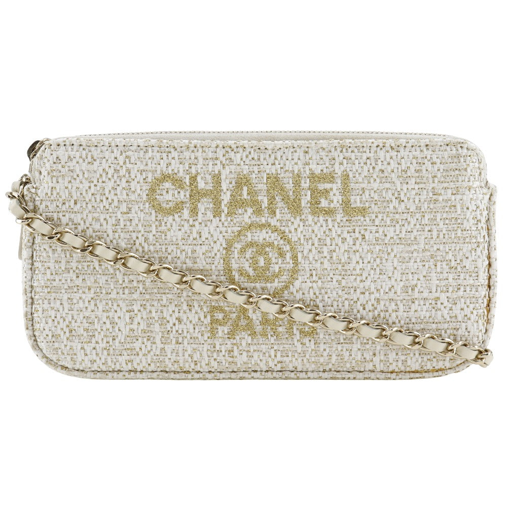 Chanel Tweed Deauville Chain Shoulder Bag A84415