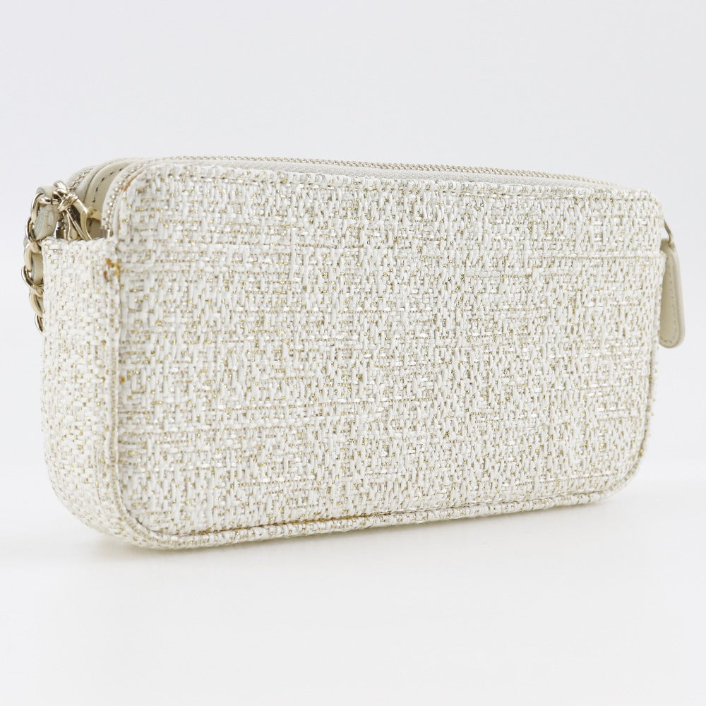 Chanel Tweed Deauville Chain Shoulder Bag A84415