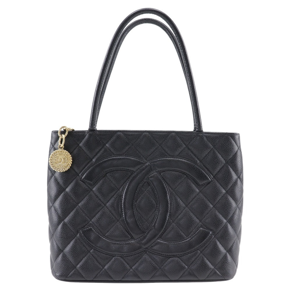 CHANEL Tote Bag A01804 Caviar skin black   Tote Women