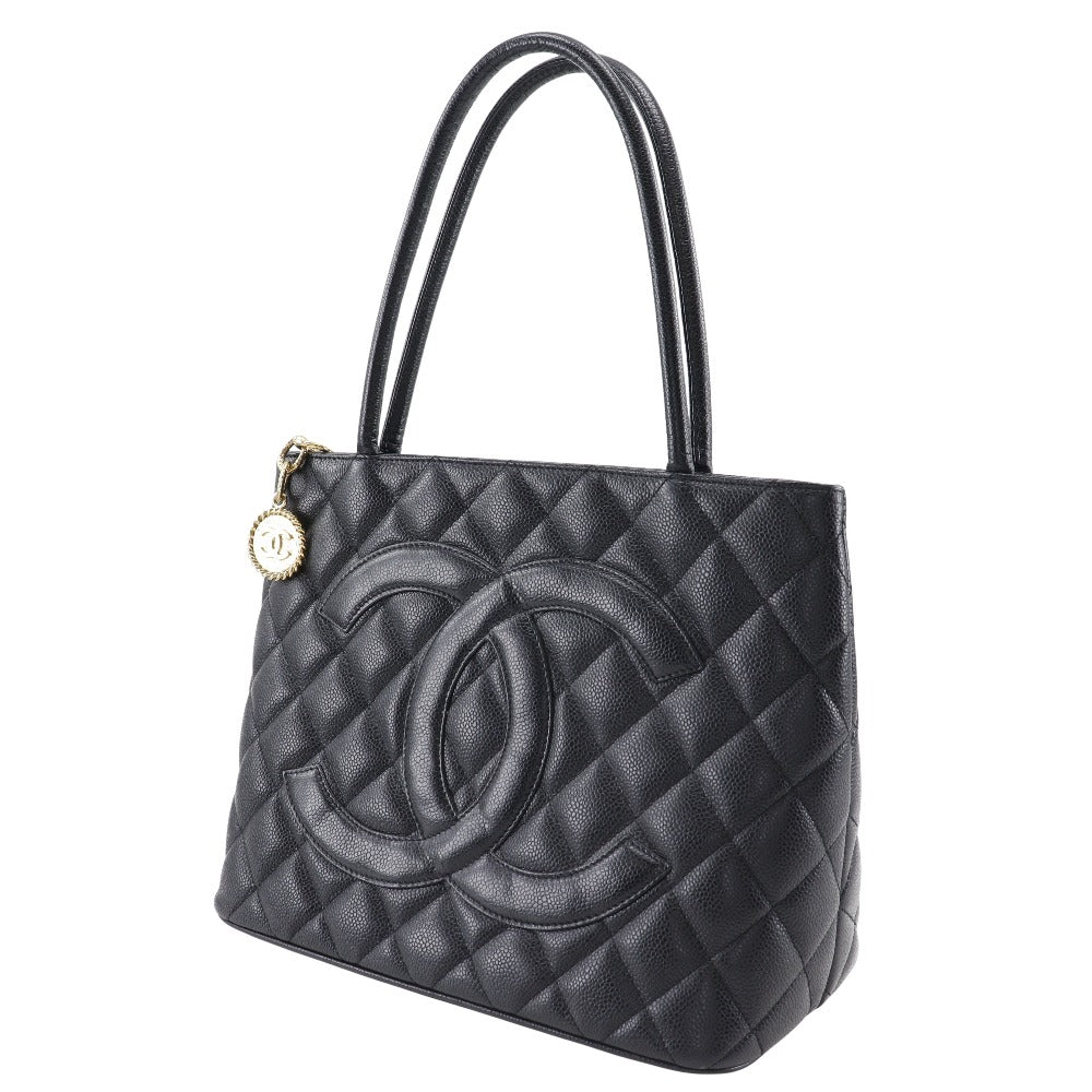 CHANEL Tote Bag A01804 Caviar skin black   Tote Women
