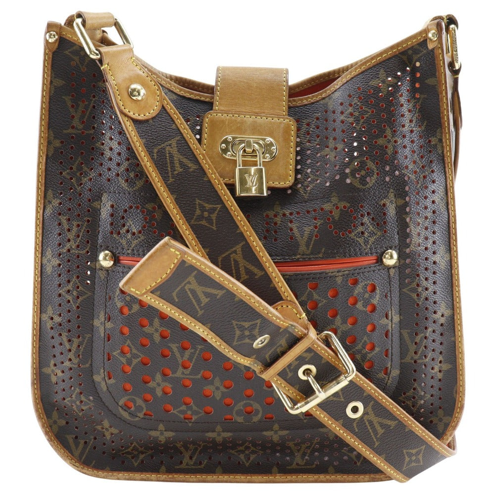 LOUIS VUITTON Shoulder Bag M95174 Monogram Perfo Brown / orange M tte Women