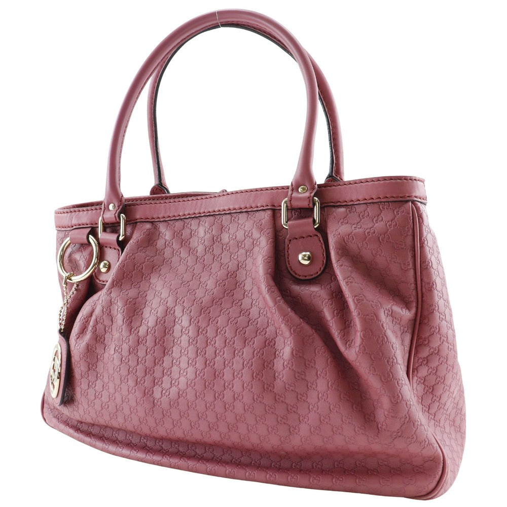 GUCCI Tote Bag 296835 ƒ}ƒCƒNƒ�ƒOƒbƒ`ƒVƒ} Sima leather pink Micro Guccisima Sukey Women