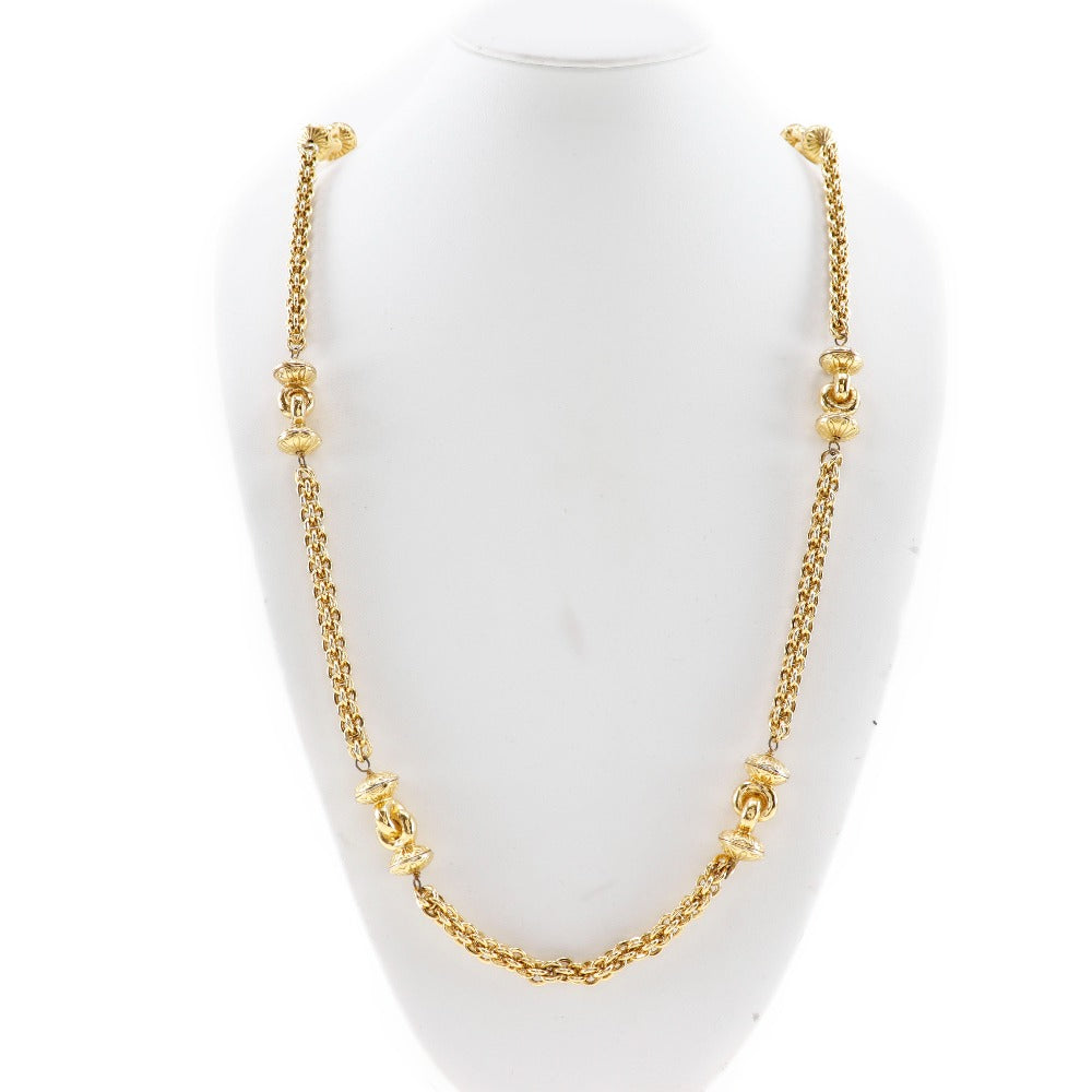 CHANEL Necklace Plated Gold gold   long Women
