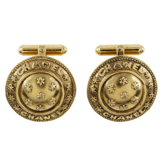 CHANEL cuffs Plated Gold gold   flour logo mens