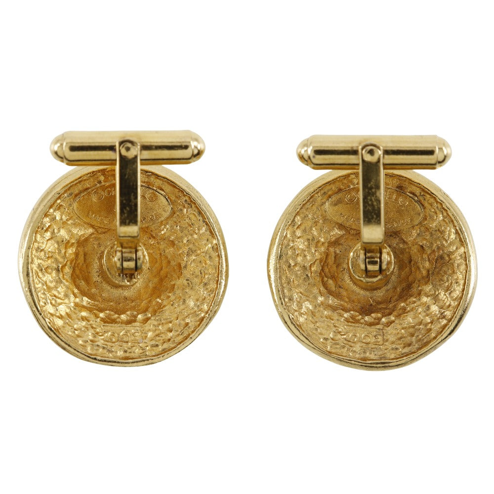CHANEL cuffs Plated Gold gold   flour logo mens
