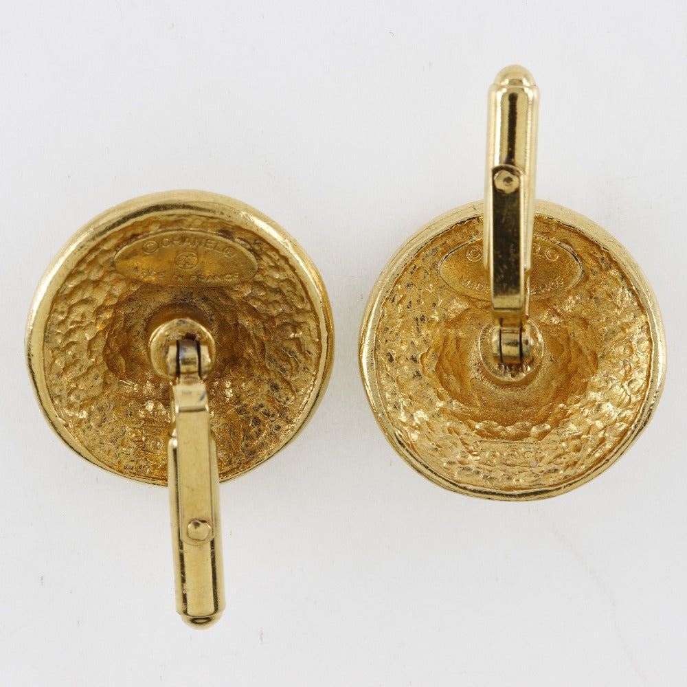CHANEL cuffs Plated Gold gold   flour logo mens