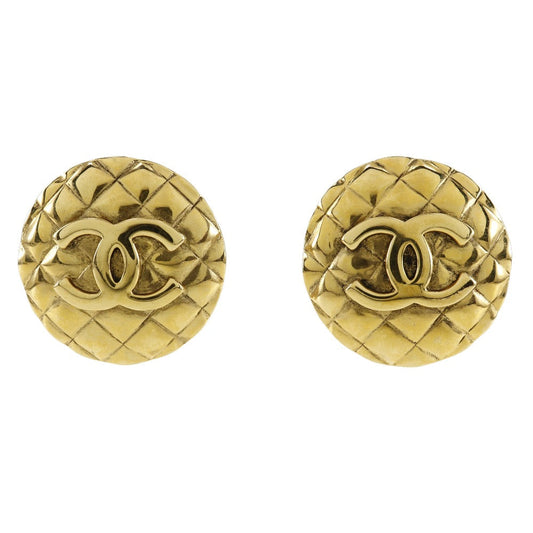CHANEL Earring Plated Gold gold   Matrasse COCO Mark Women