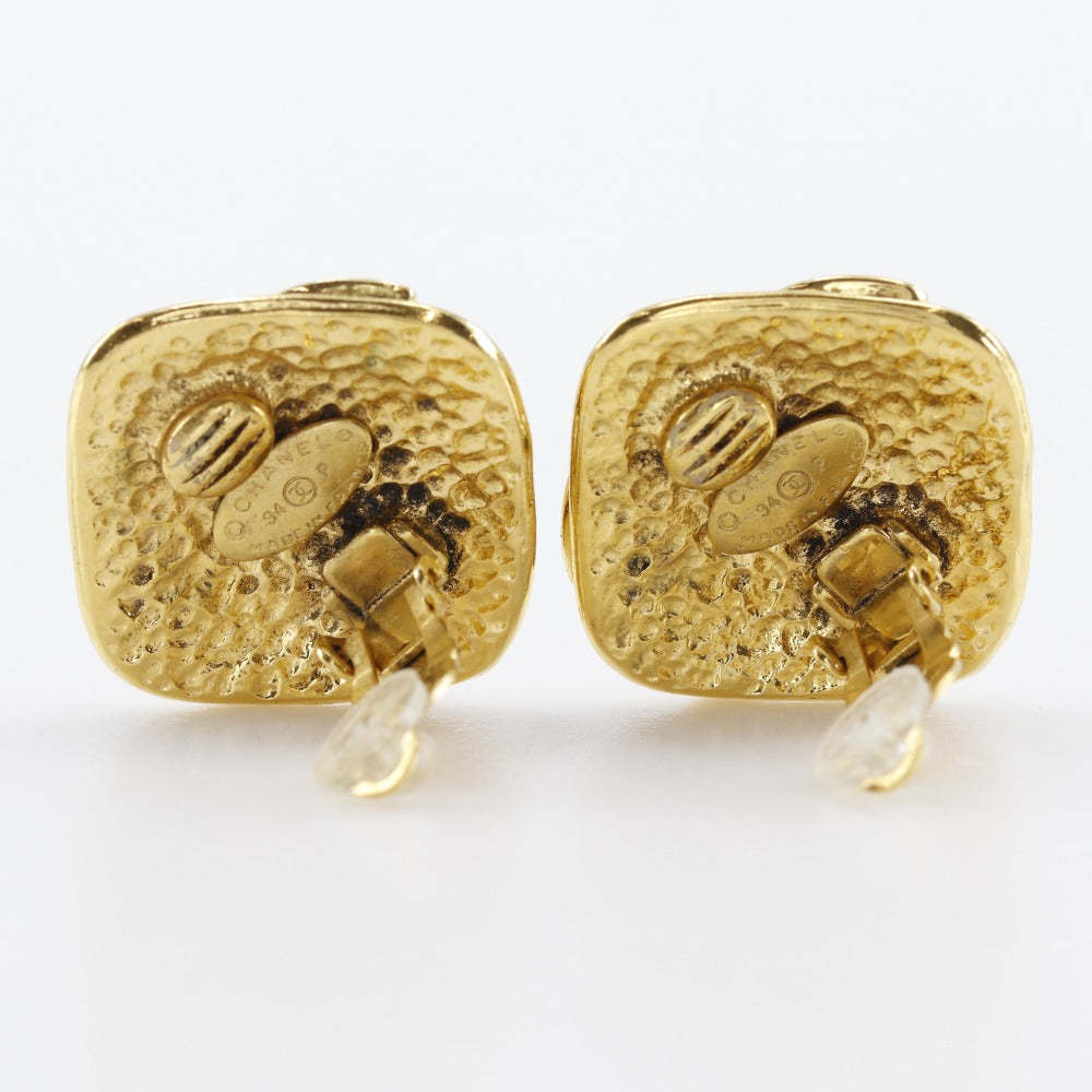 CHANEL Earring Plated Gold gold   COCO Mark Women