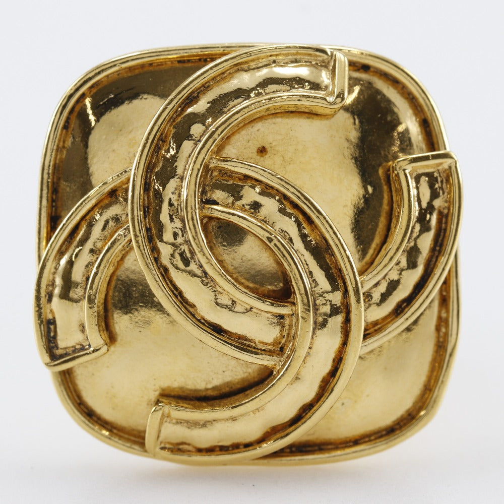 CHANEL Earring Plated Gold gold   COCO Mark Women