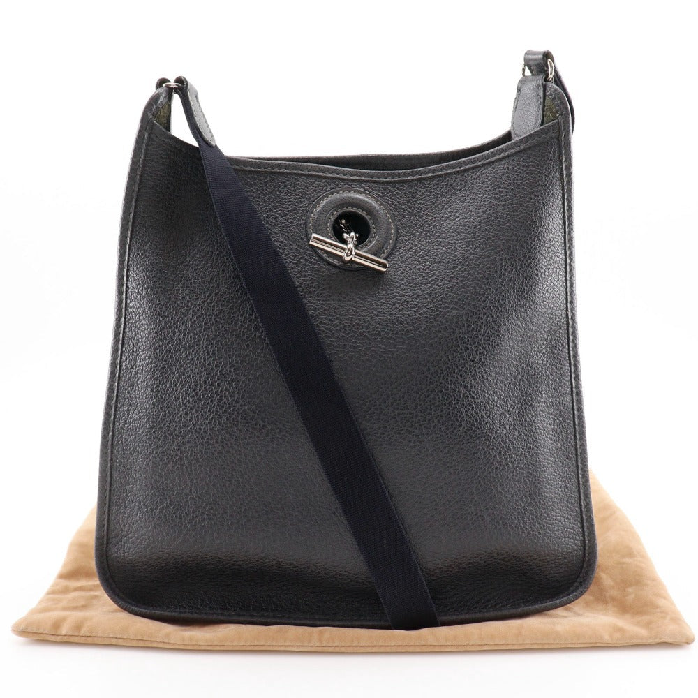 HERMES Shoulder Bag leather gray Vespa 28 Women  d