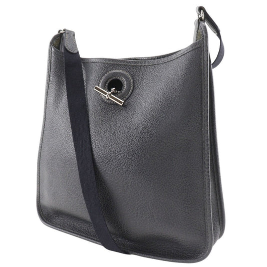 HERMES Shoulder Bag leather gray Vespa 28 Women  d