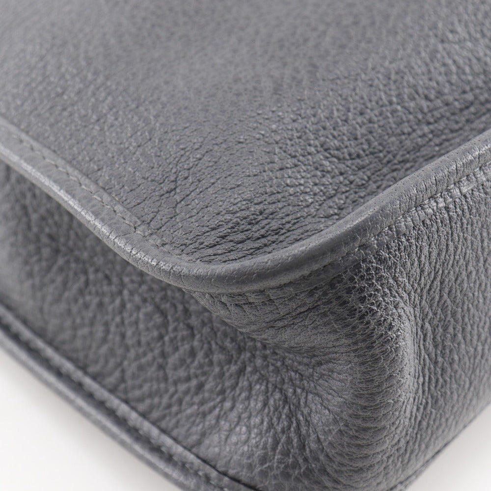 HERMES Shoulder Bag leather gray Vespa 28 Women  d
