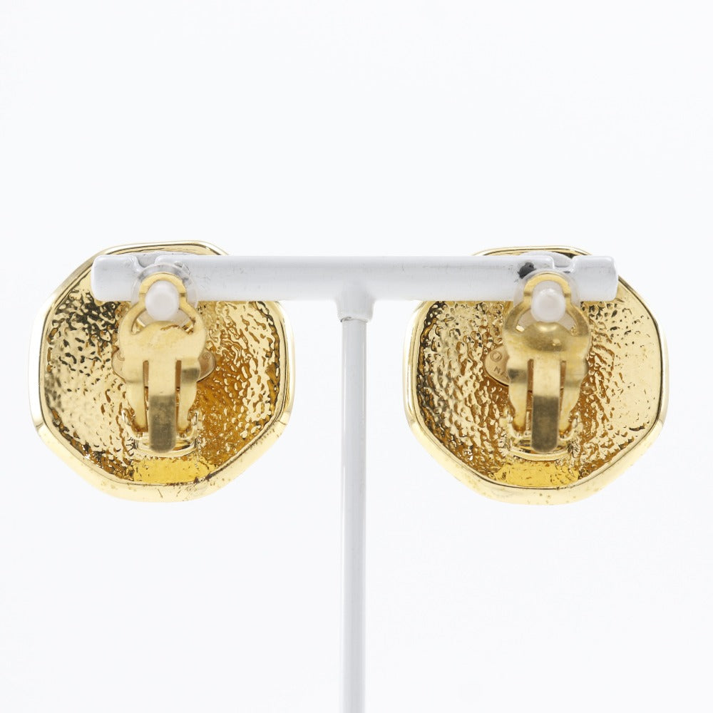 CHANEL Earring Plated Gold gold   COCO Mark Women