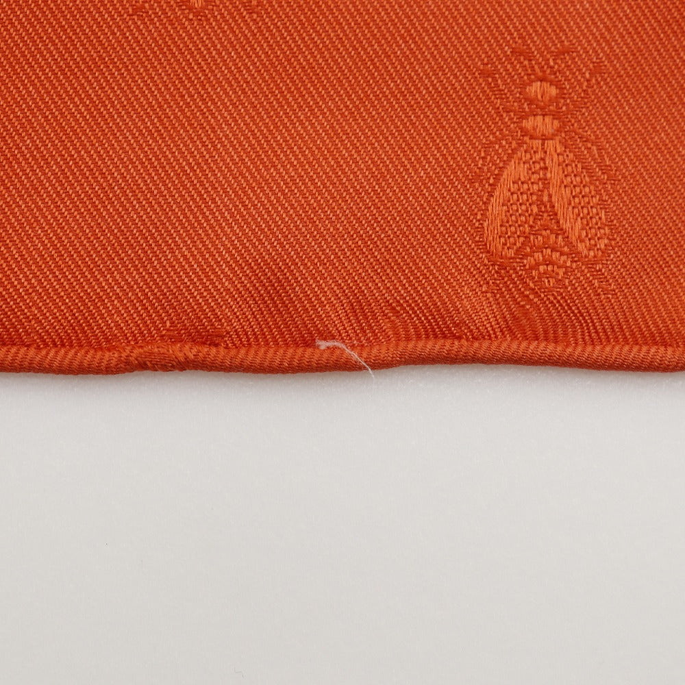 HERMES scarf silk White / orange Napoleon NAPOLEON Carre90 Women  d