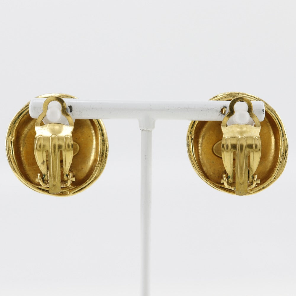 CHANEL Earring Plated Gold gold   COCO Mark Women