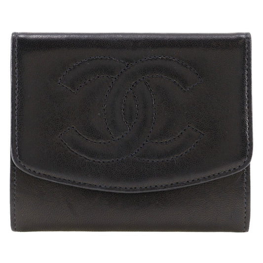 CHANEL Coin case lambskin black   COCO Mark Women