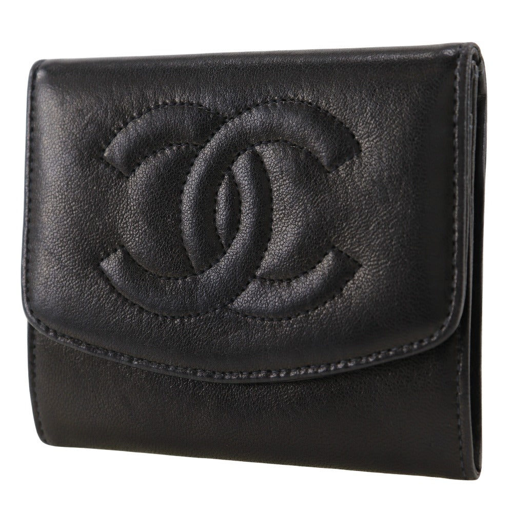 CHANEL Coin case lambskin black   COCO Mark Women