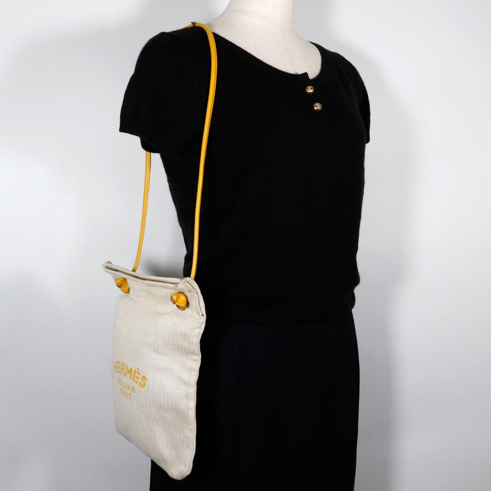 HERMES Shoulder Bag Towal chevron natural Sac Aline 2PM Women  d